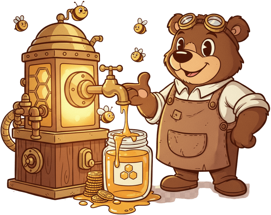 Bear Hero with Honey Machine